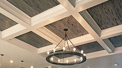 E-Peck Cypress custom color by Synergy Wood installed at the Jupiter Island Club in Florida. Beautiful pecky cypress look!