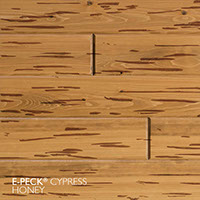 E-Peck® Cypress Honey by Synergy Wood - Rare Pecky Cypress look on Cypress, Ponderosa Pine and Southern Pine boards.