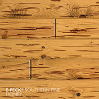 E-Peck® Cypress Honey by Synergy Wood - Rare Pecky Cypress look on Cypress, Ponderosa Pine and Southern Pine boards.