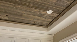 Rustic Barnwood Sandstone used to cover a kitchen range hood