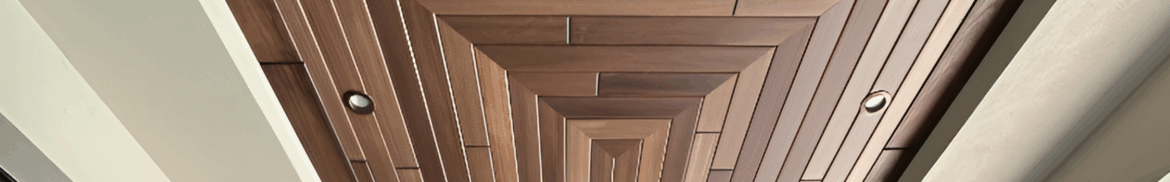 Red Grandis Colonial wood ceilings by Synergy Wood